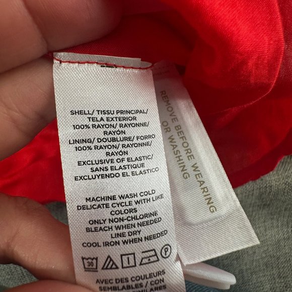 LOFT‎ Sundress Spaghetti Straps  Ruffled Mini Dress Sz 6 Red Orange Green White - Picture 10 of 16